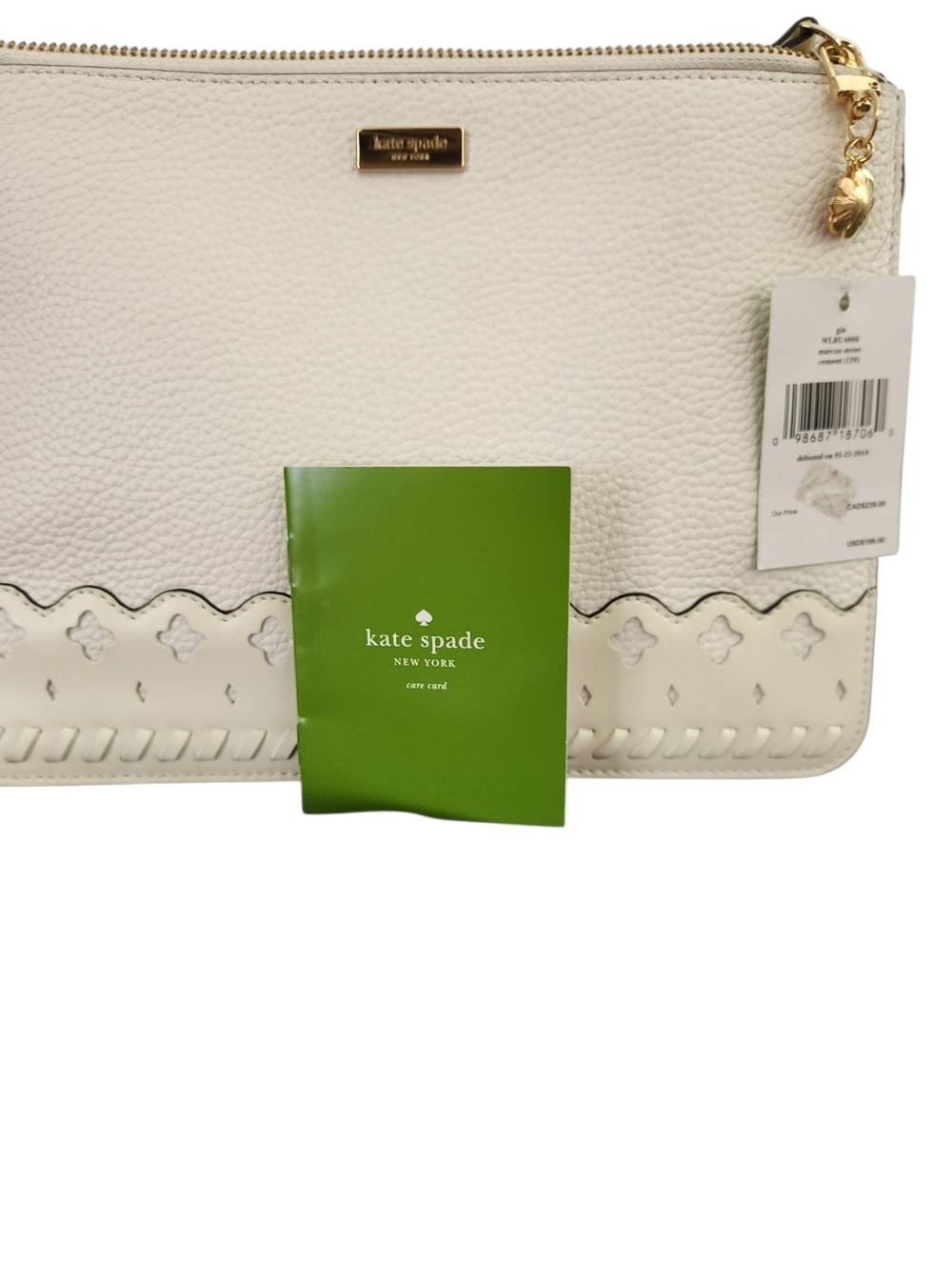 Kate Spade Marcus Street Gia Clutch in Cement - Picture 6 of 7